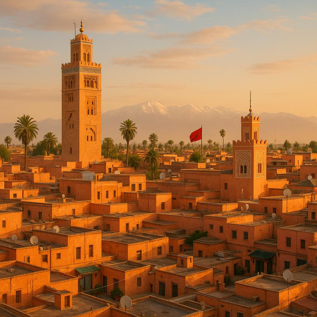 The city of red four-storey buildings